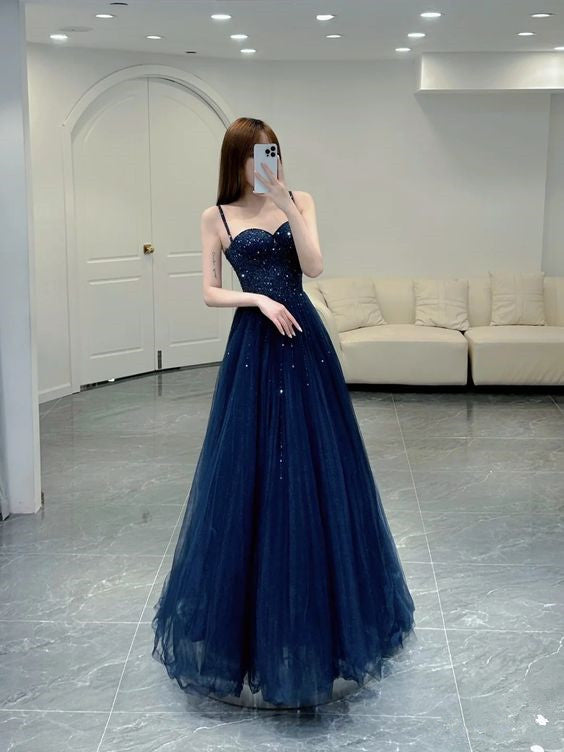 Navy long dress formal online