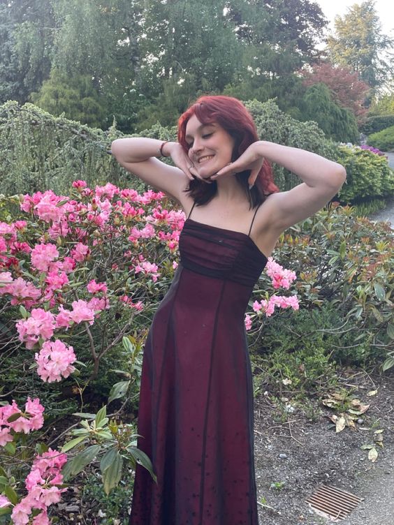 Vintage Burgundy Long Prom Dresses