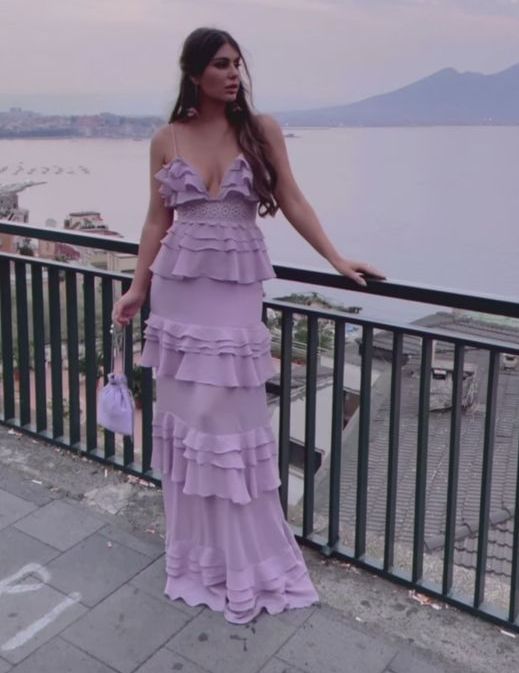 Lilac Chiffon Prom Dress