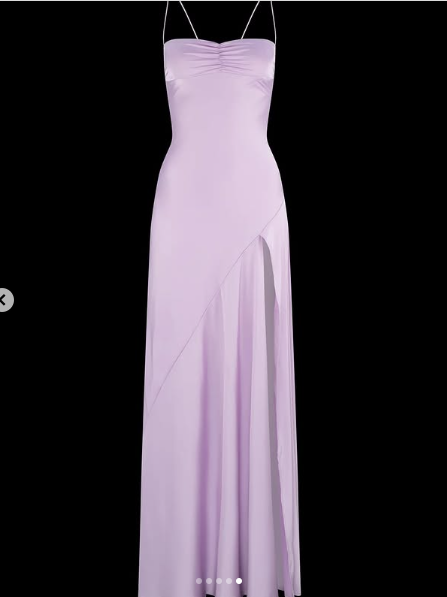 Sexy Mermaid Straps Lilac Slit Long Prom Dress P1621