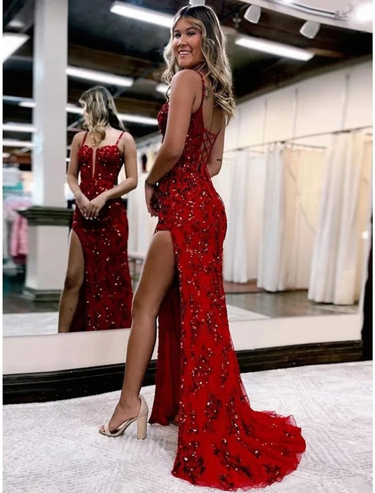 Mermaid /Trumpet Evening Gown Open Back Prom Dress Party Dresses P1606