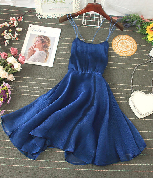 Cute Tulle Backless Short Dress Mini Dress P343