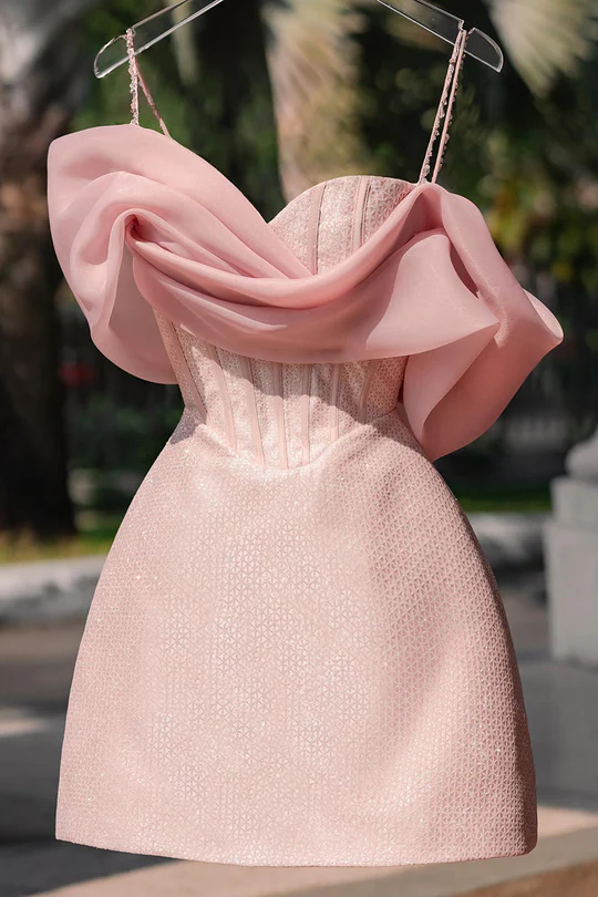 Long pink homecoming dresses online