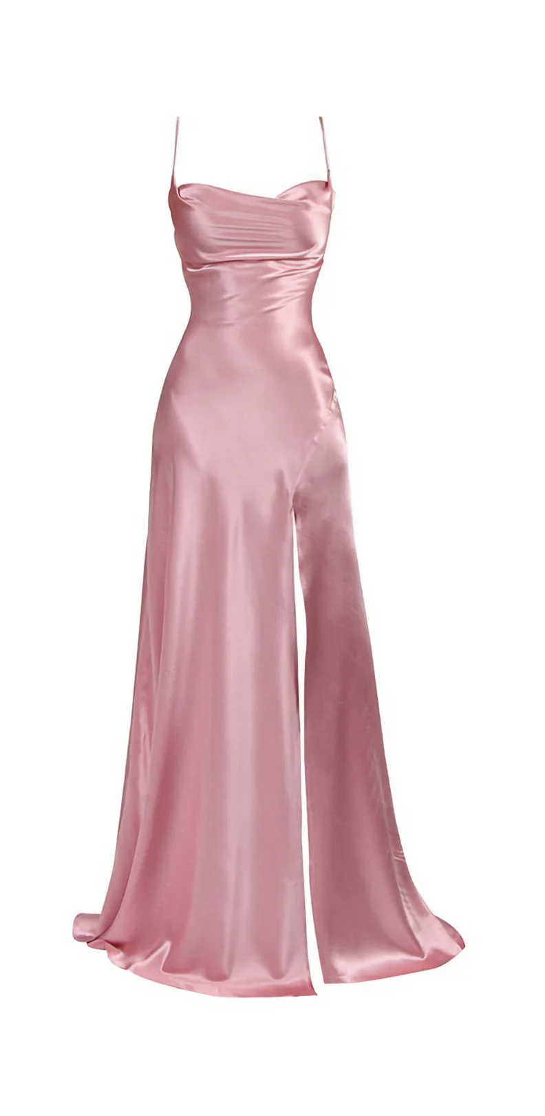 Simple Mermaid Floor Length Prom Dress With Slit 22th Birthday Outfit P1387