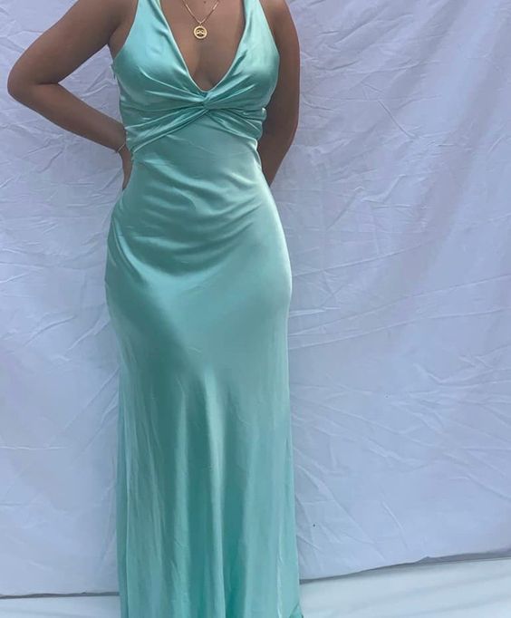 Sexy Mermaid V neckline Long Prom Dress P1620