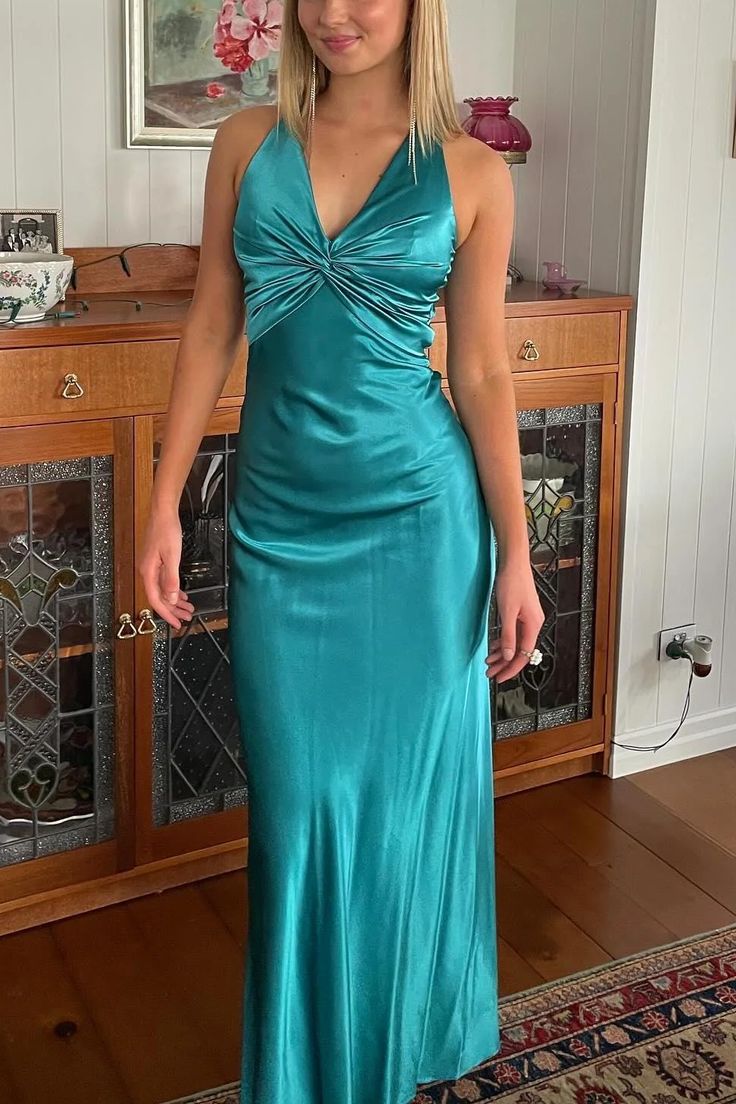 Sexy Mermaid V neckline Long Prom Dress P1620