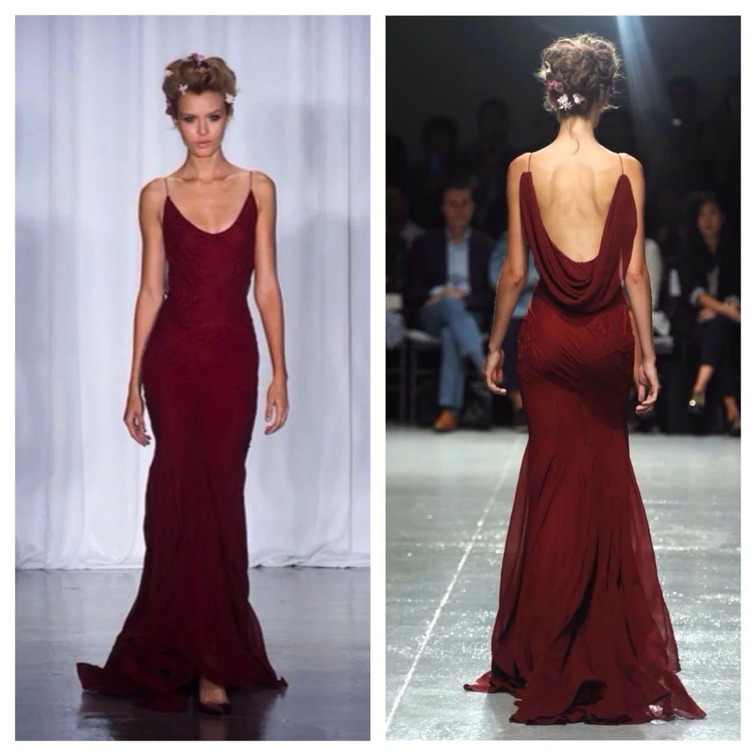 Straps Burgundy Long Prom Dresses For Teens P1851