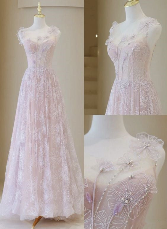 Fairy A line Straps Pink Prom Dresses 22th Birthday Outfit P1971