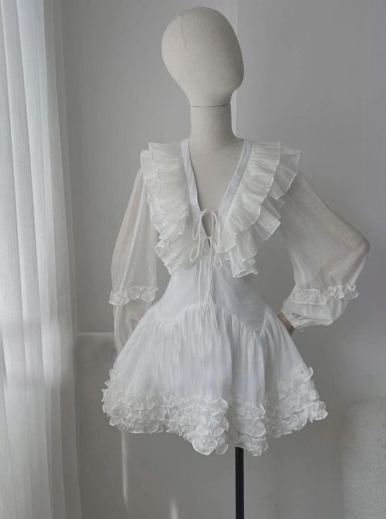 cute a line white homecoming dress 18th birthday outfits P2089