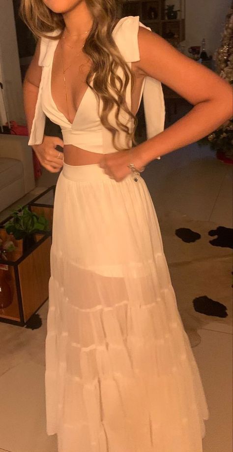 Sexy 2 Pieces White Prom Dress 21th Birthday Outfits P743