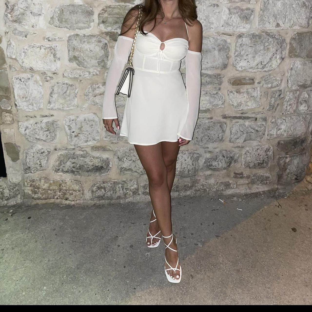 Sexy 17th Birthday Dresses Short Bodycon White Long Sleeves Birthday Outfits P791