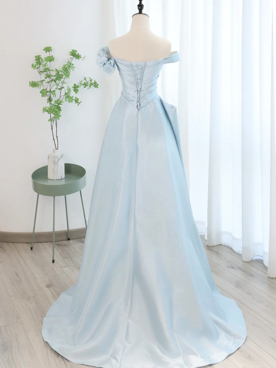 A line Off Shoulder Formal Evening Dress Prom Dresses P676