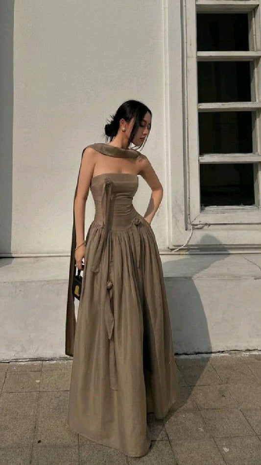 Simple Strapless Wedding Guest Dress Prom Dresses Birthday Outfits P456