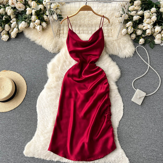 Simple Satin Dresses, Fashion Dresses P269