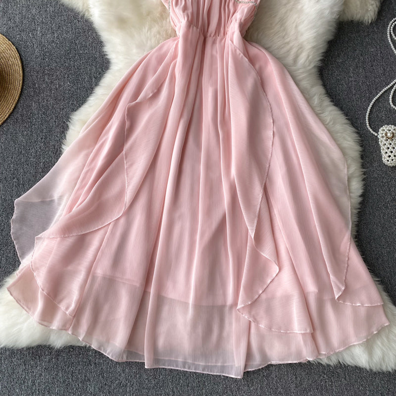 Pink A-line Fashion Dress P271