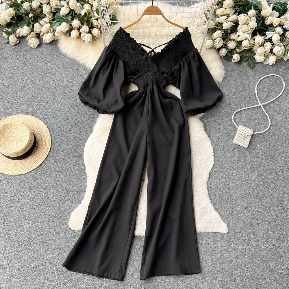 Stylish V-neck Long Sleeve Jumpsuits p268