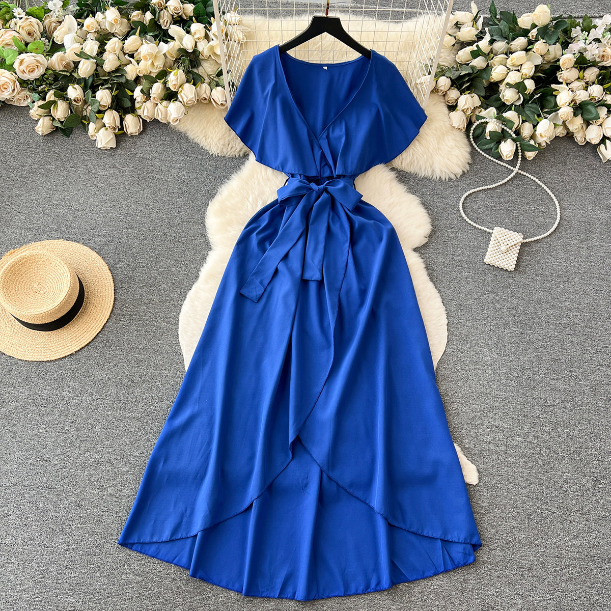 Cute V-neck Dress, A-line Fashion Dress P262