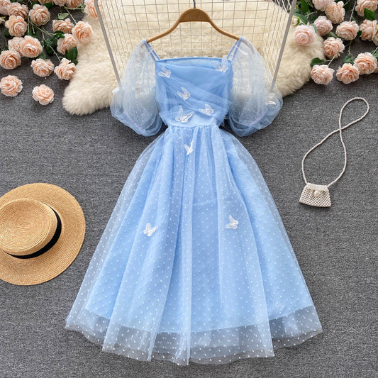 Cute Tulle Lace Short Dress Fashion Girl Dress P317