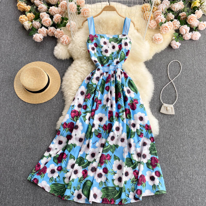 Cute A Line Floral Dress Fashion Dress P306