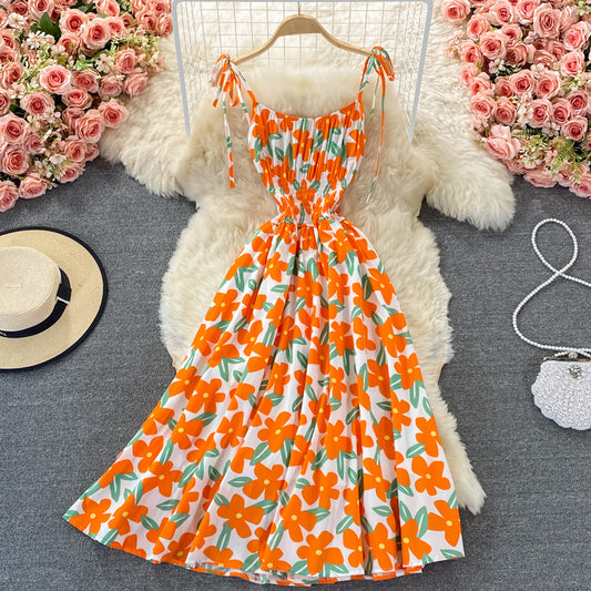 Cute A Line Floral Dress Fashion Dress P302