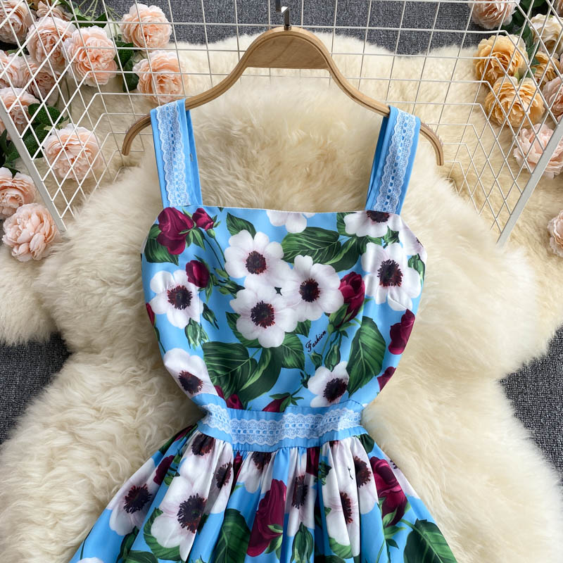 Cute A Line Floral Dress Fashion Dress P306