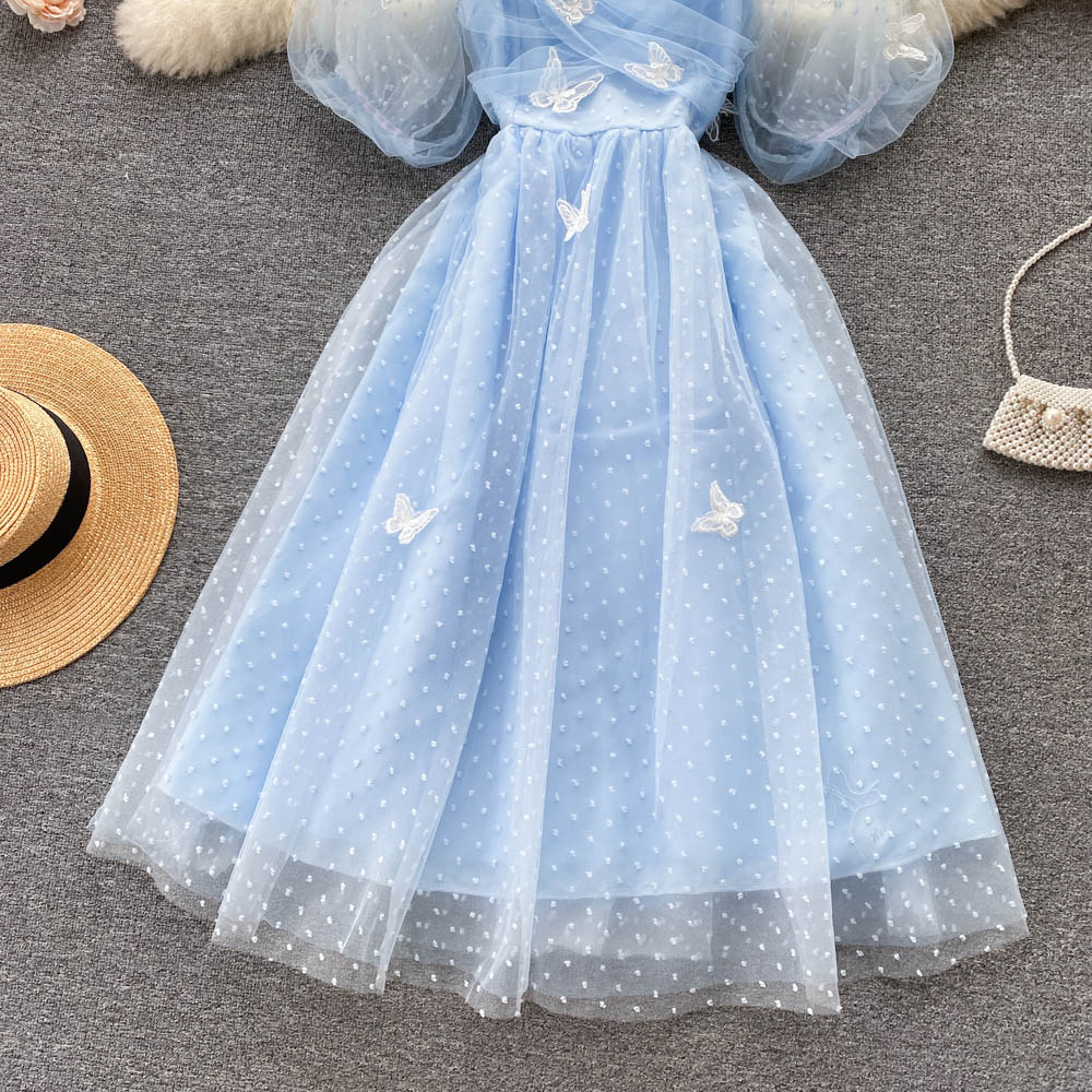 Cute Tulle Lace Short Dress Fashion Girl Dress P317