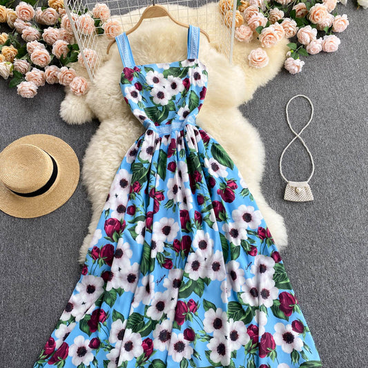 Cute A Line Floral Dress Fashion Dress P306