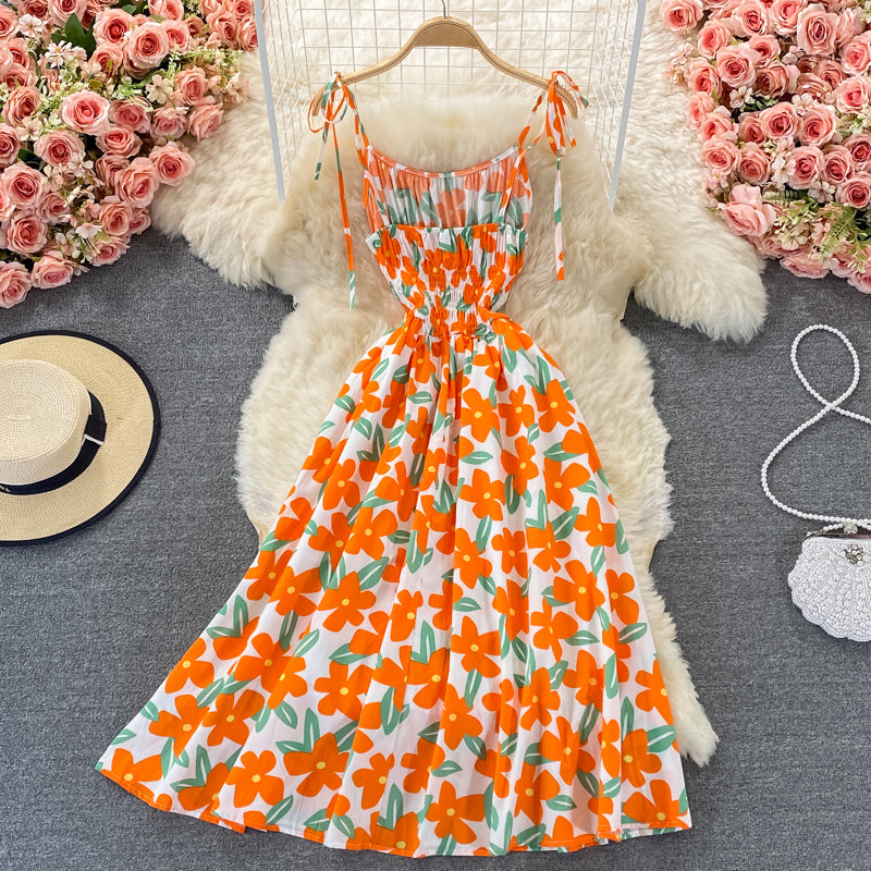Cute A Line Floral Dress Fashion Dress P302