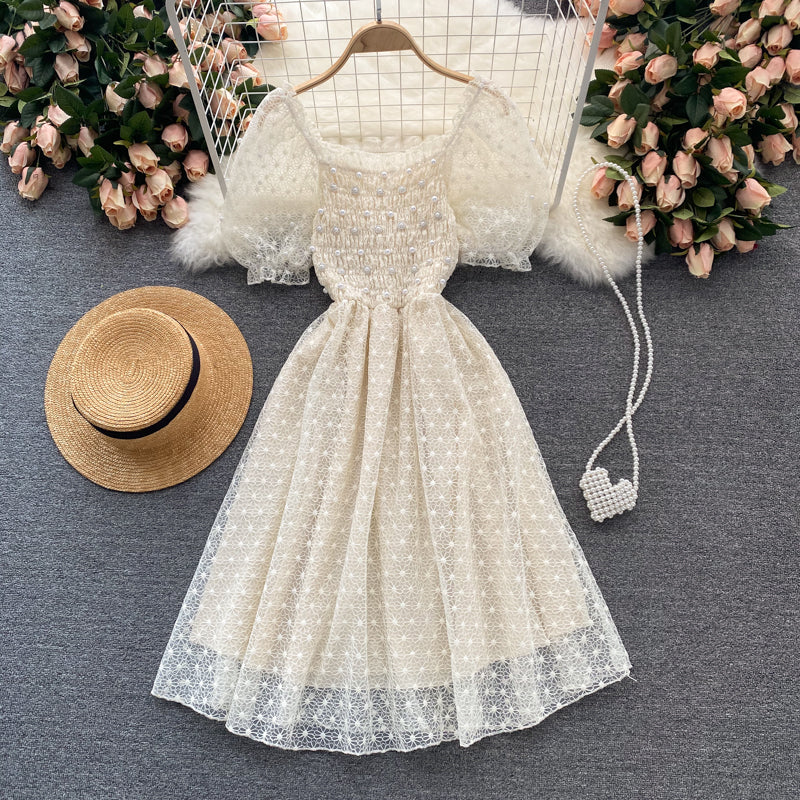 Cute Lace Short Dress Fashion Dress P312