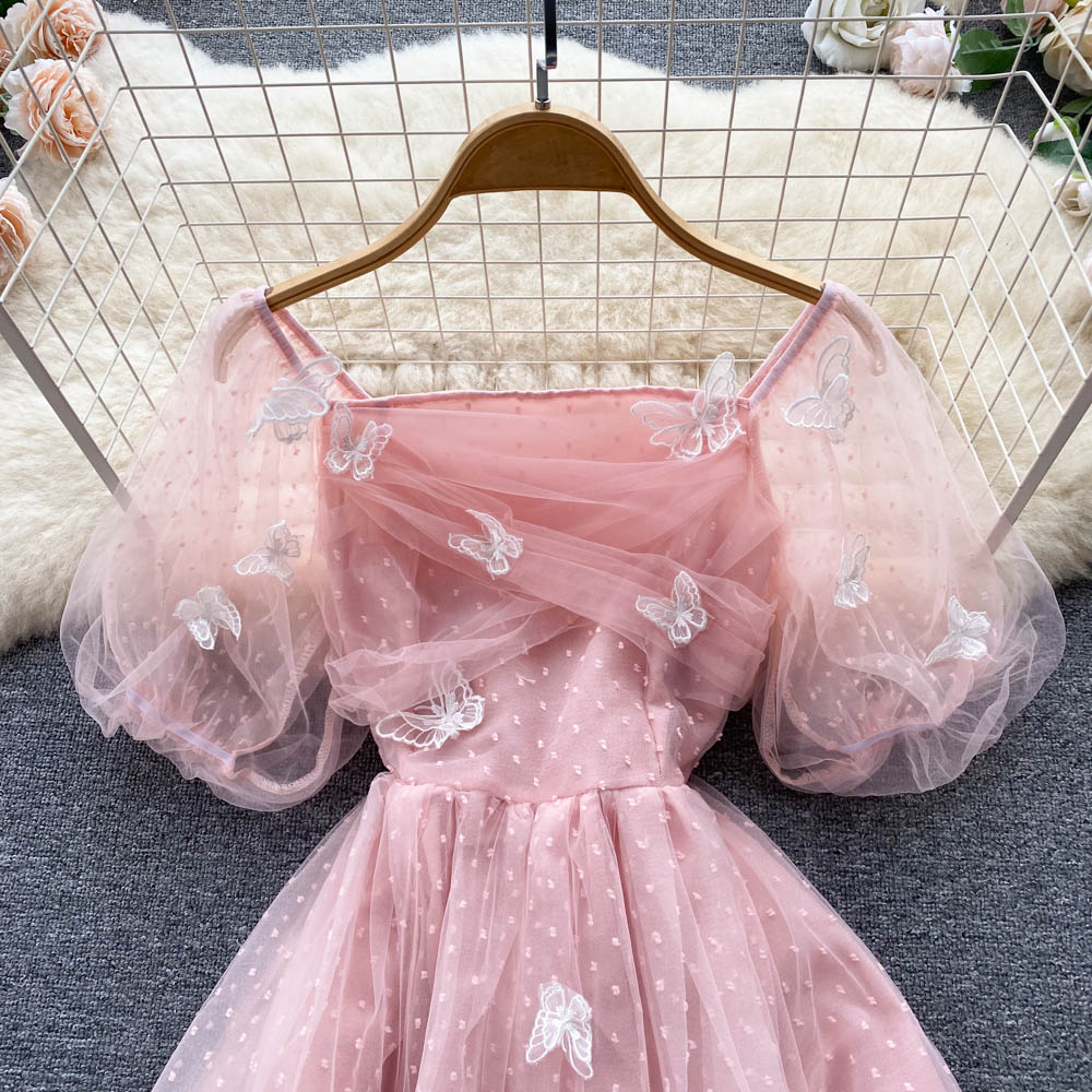 Cute Tulle Lace Short Dress Fashion Girl Dress P317