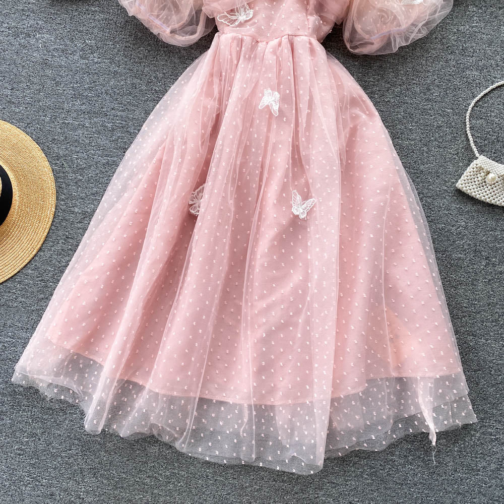 Cute Tulle Lace Short Dress Fashion Girl Dress P317