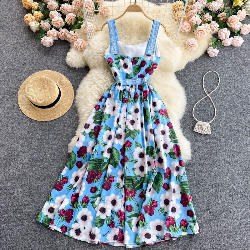 Cute A Line Floral Dress Fashion Dress P306