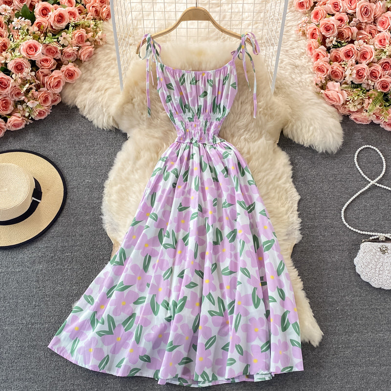 Cute A Line Floral Dress Fashion Dress P302