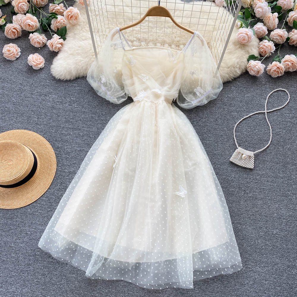 Cute Tulle Lace Short Dress Fashion Girl Dress P317