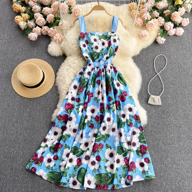 Cute A Line Floral Dress Fashion Dress P306