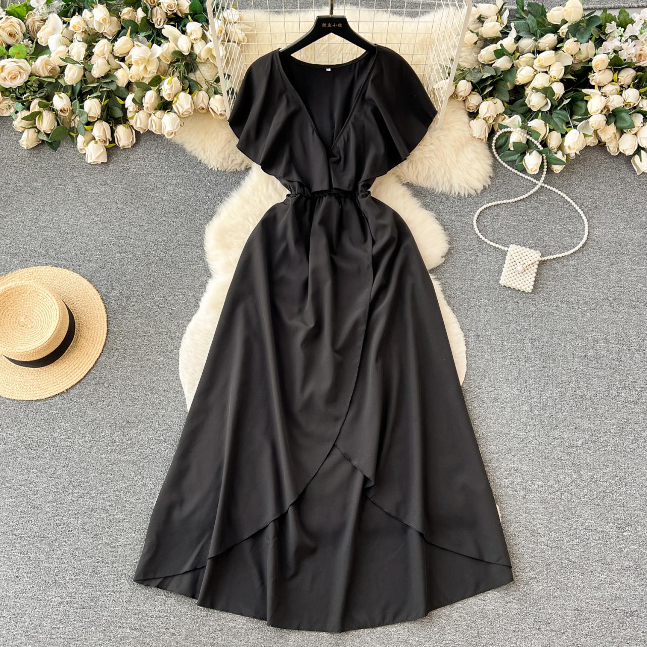 Cute V-neck Dress, A-line Fashion Dress P262