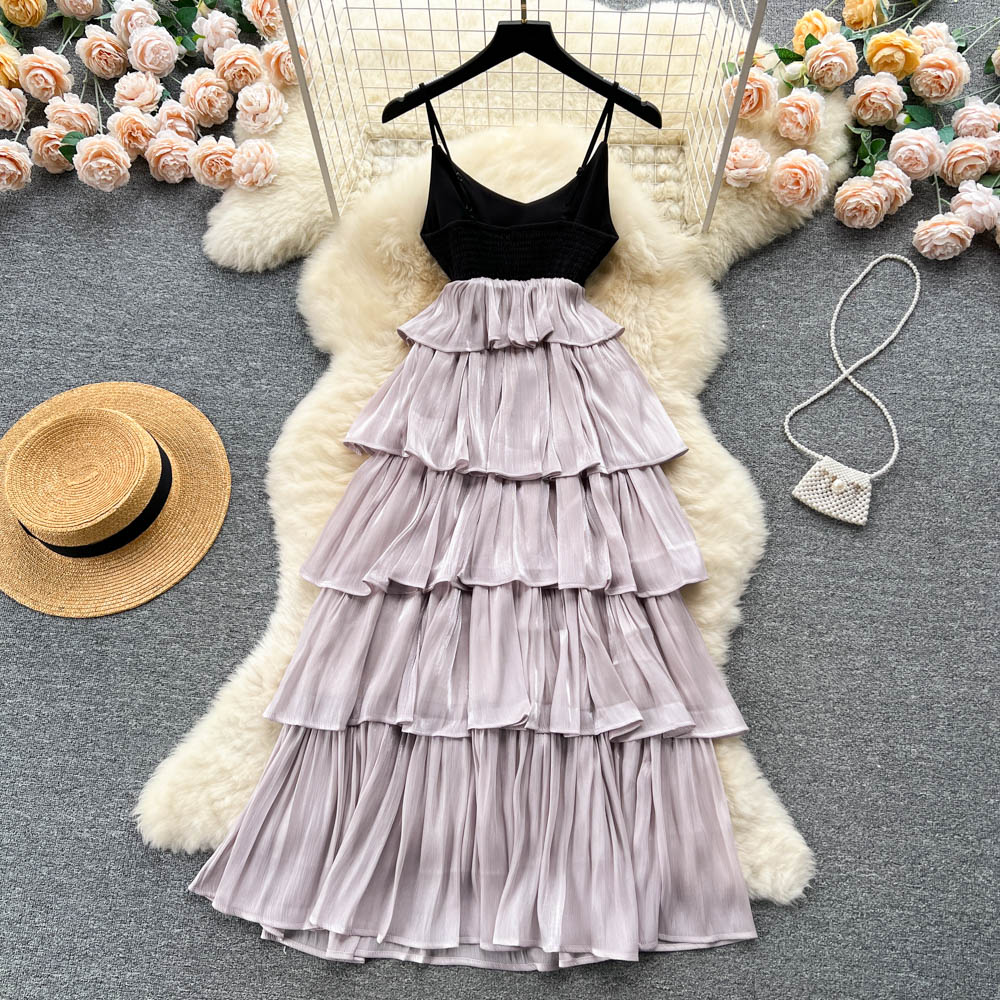 Sexy Spaghetti Straps Ruffles Dress Summer Women Holiday Dress P226