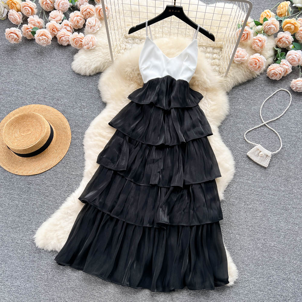 Sexy Spaghetti Straps Ruffles Dress Summer Women Holiday Dress P226