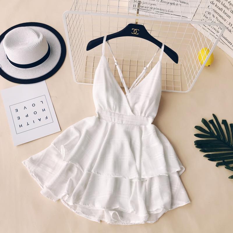 Sexy Straps Summer Short Dress Women Holiday Dress P164