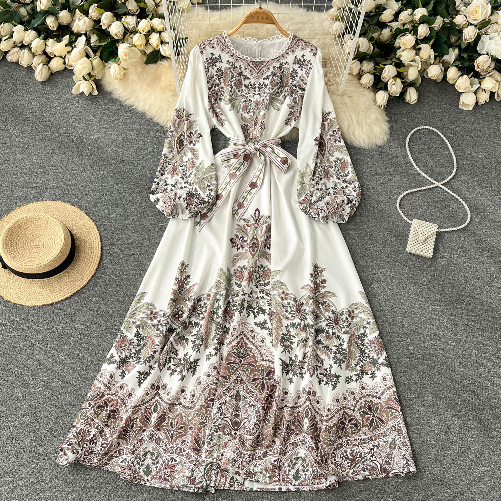 simple long sleeves summer women's dress P119