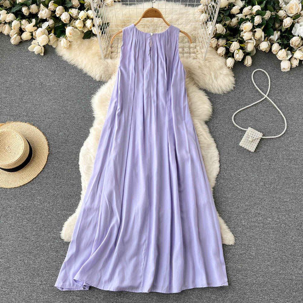 Simple Scoop Summer Beach Dress Women Holiday Dress P188