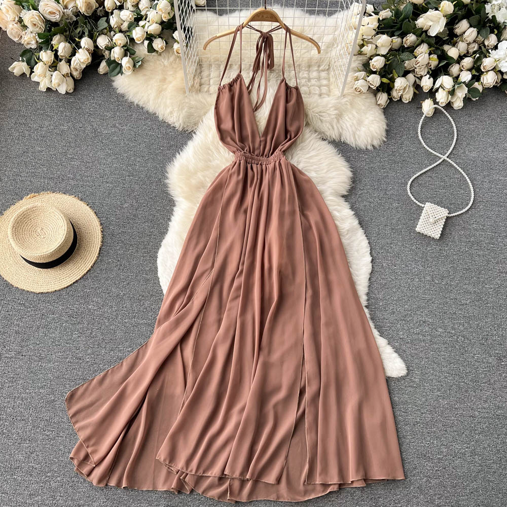 Sexy Spaghetti Straps Backless Summer Beach Dress Hot Women Dress P148