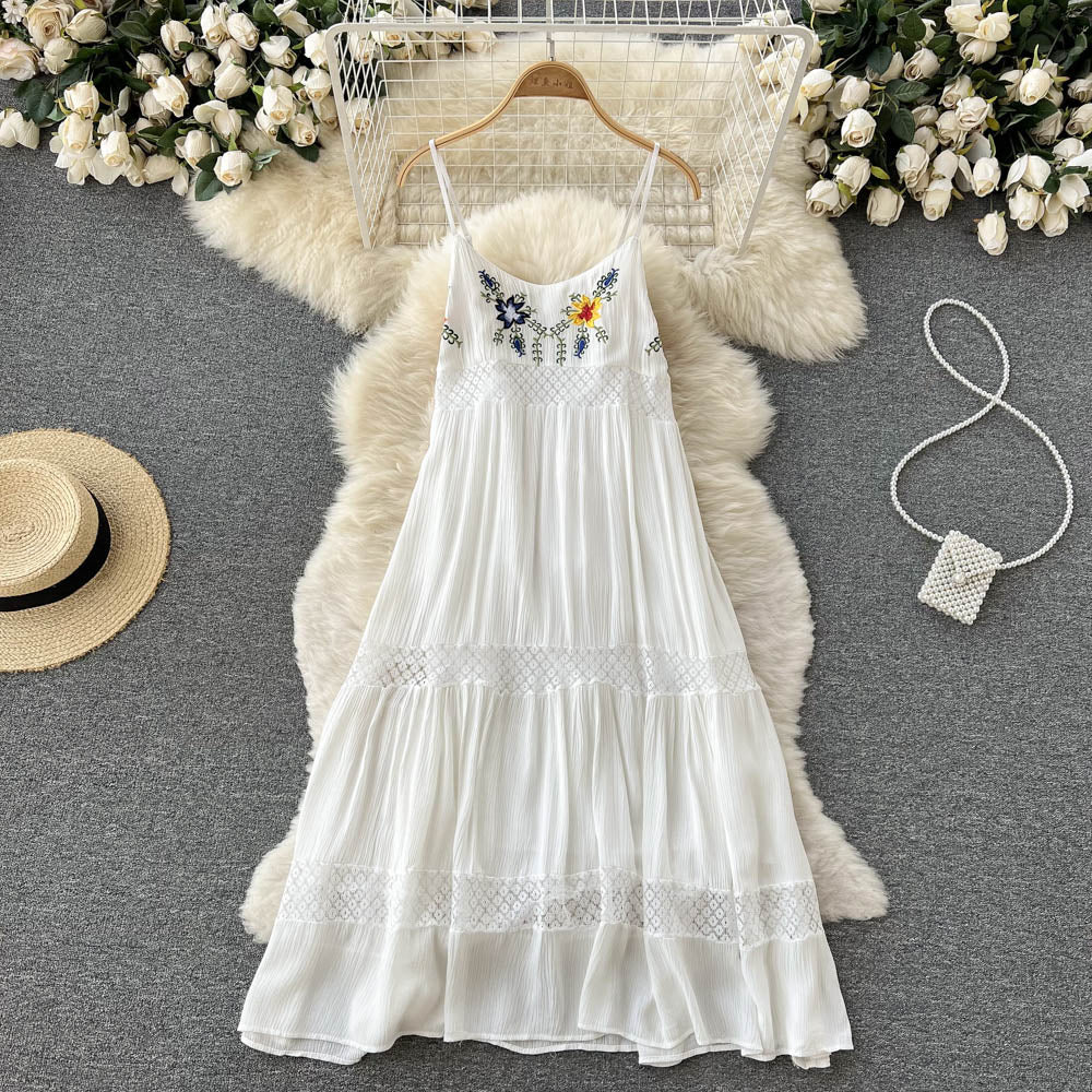 Sexy Spaghetti Straps Boho Lace Dress Women Holiday Dress P193