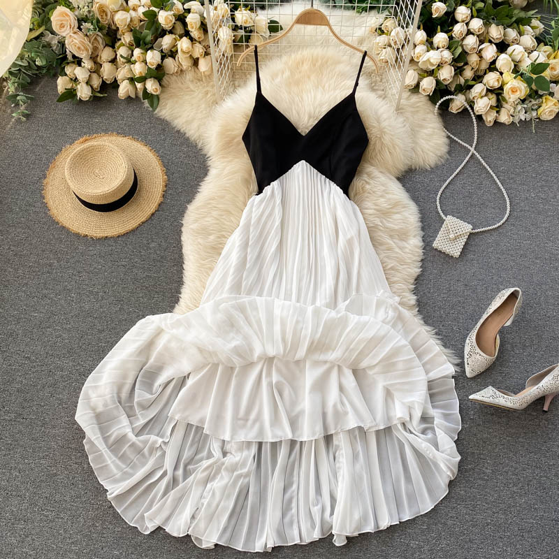 Sexy Spaghetti Straps Backless Summer Dress Women White Holiday Dress P161