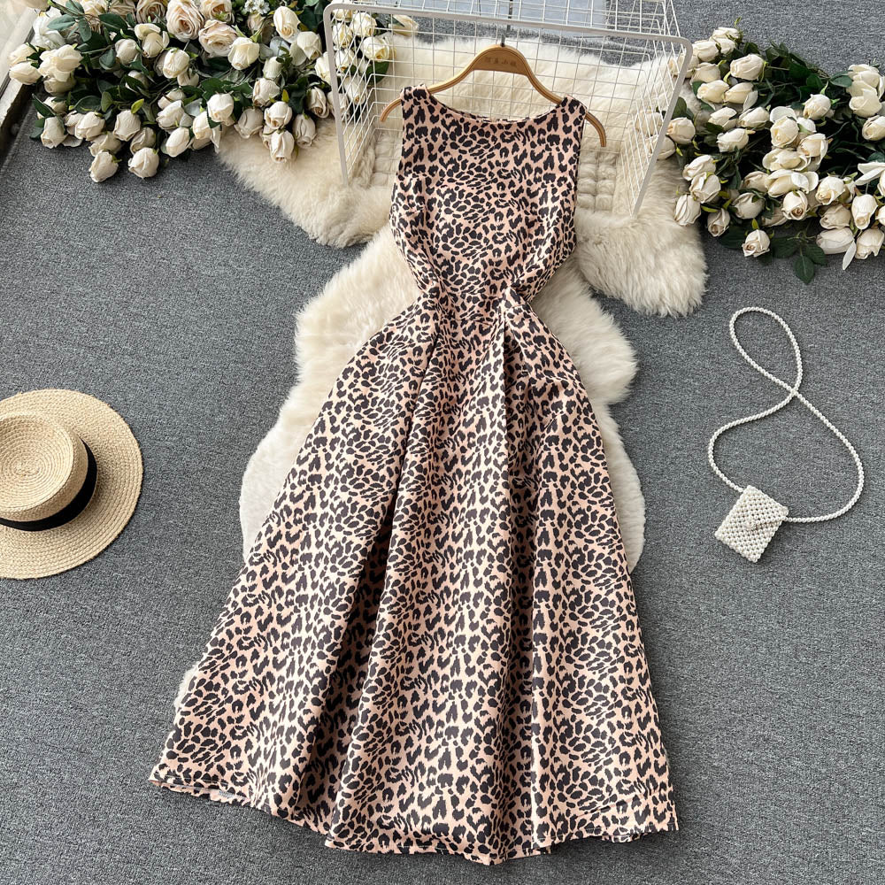 Sexy Scoop Floral Dress Women Holiday Dress P196