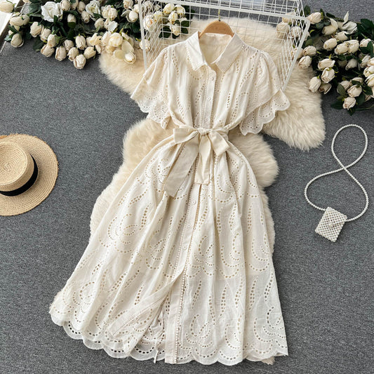 A line lace dress women's dress P091