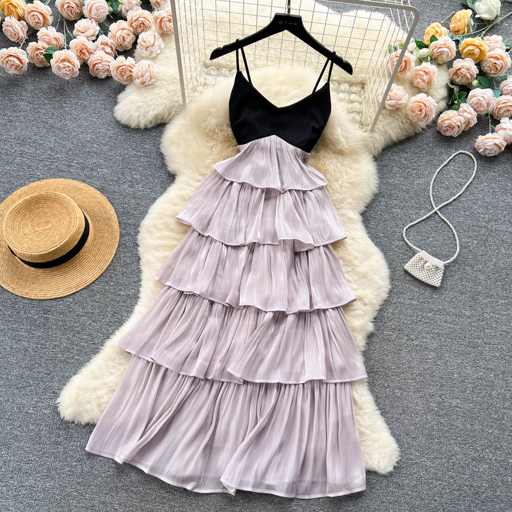 Sexy Spaghetti Straps Ruffles Dress Summer Women Holiday Dress P226