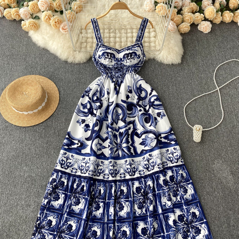 Sexy spaghetti straps summer bohemia dress women's dress P134