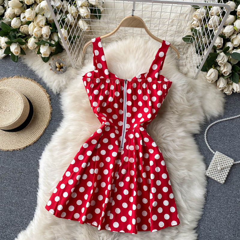 Cute Spaghetti Straps Floral Dress Women Dress P145