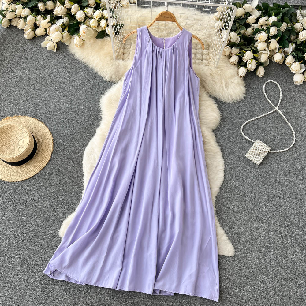 Simple Scoop Summer Beach Dress Women Holiday Dress P188